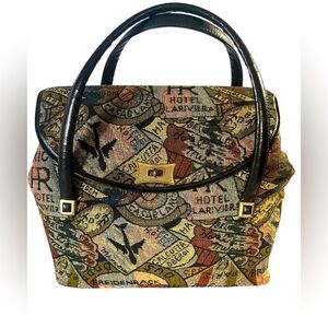 Vintage Tapestry Bag Tote Purse